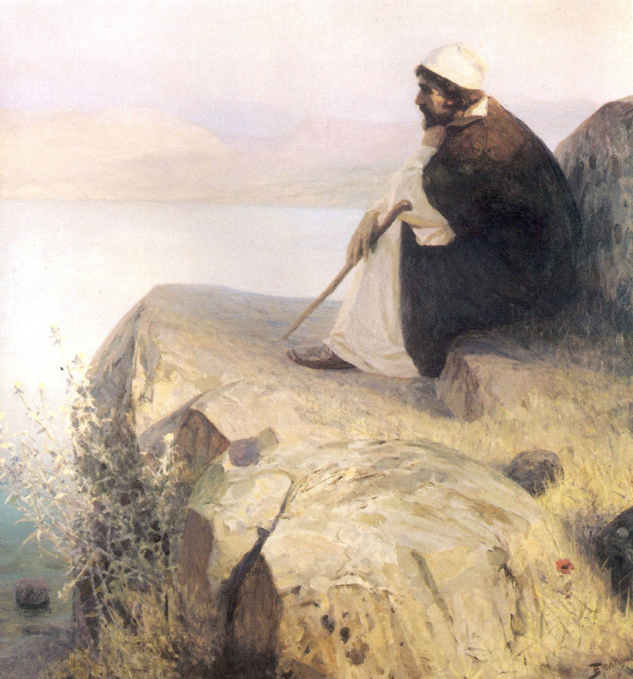 В. Поленов. Мечты (На горе). Из серии картин "Из жизни Христа". 1890-1900.                                  .